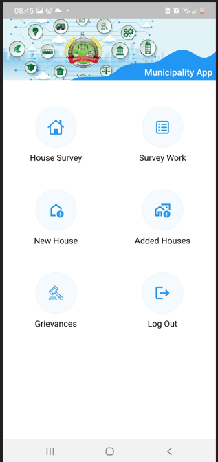 Municipality App menu